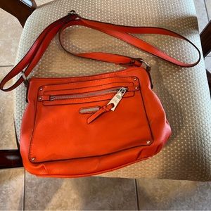 Dana Buchman small cross body pumpkin color 11x9